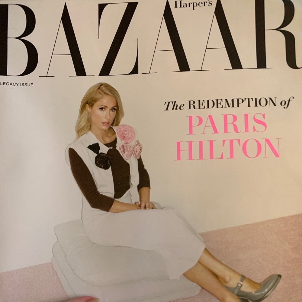 Harpers Bazaar cover Paris Hilton new collectible March 2023